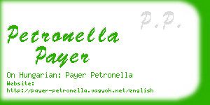 petronella payer business card